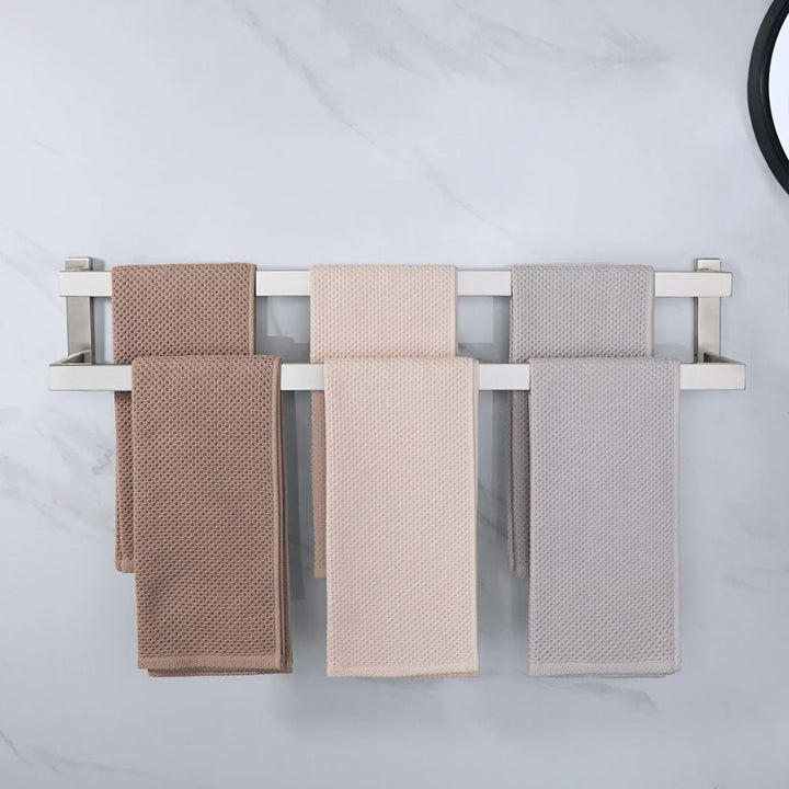 Porte serviette mural double 80 cm