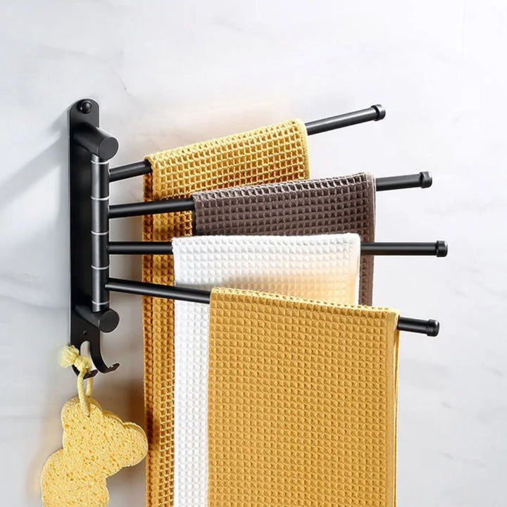 Porte serviette salle de bain 4 barres noir