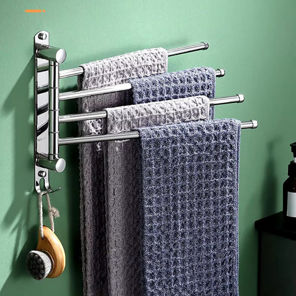 Porte serviette salle de bain 4 barres chromé