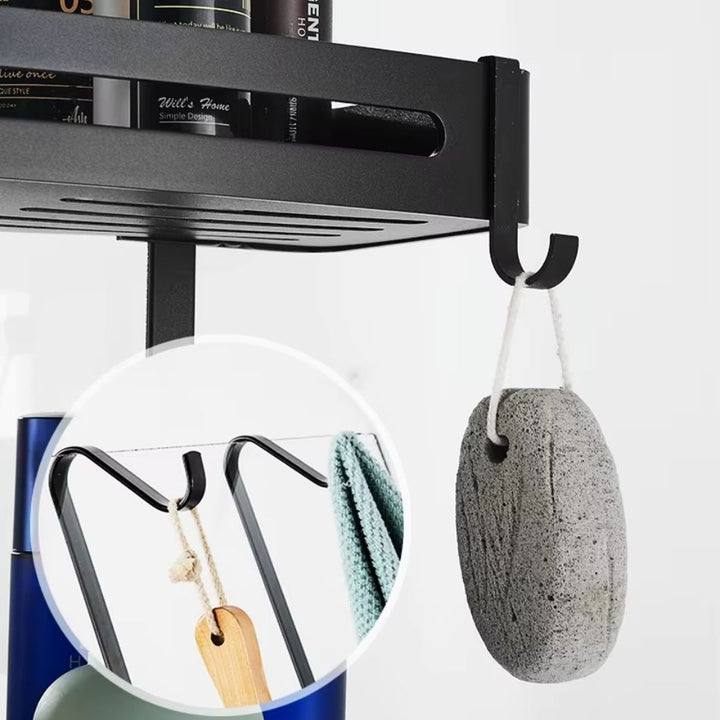 Serviteur de douche à suspendre doté de crochet pour suspendre des accessoires, serviettes, gant de toilette